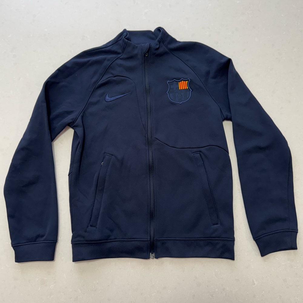 Barcelona Nike Kids Academy Pro Anthem Raglan Performance Full-Zip Jacket Size S
